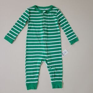 Target Green Striped Kids One Piece Sleeper